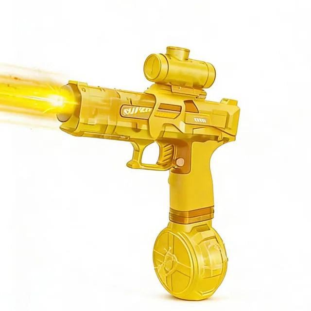 Pistolet à eau électrique pour enfants avec simulation de lutte contre les incendies, motif souris de glace LED, grande capacité, automatique et continu.