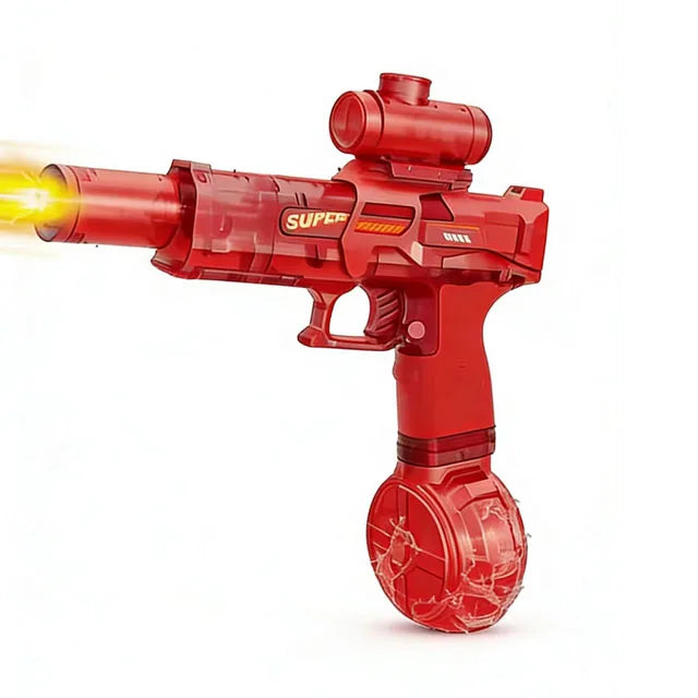 Pistolet à eau électrique pour enfants avec simulation de lutte contre les incendies, motif souris de glace LED, grande capacité, automatique et continu.