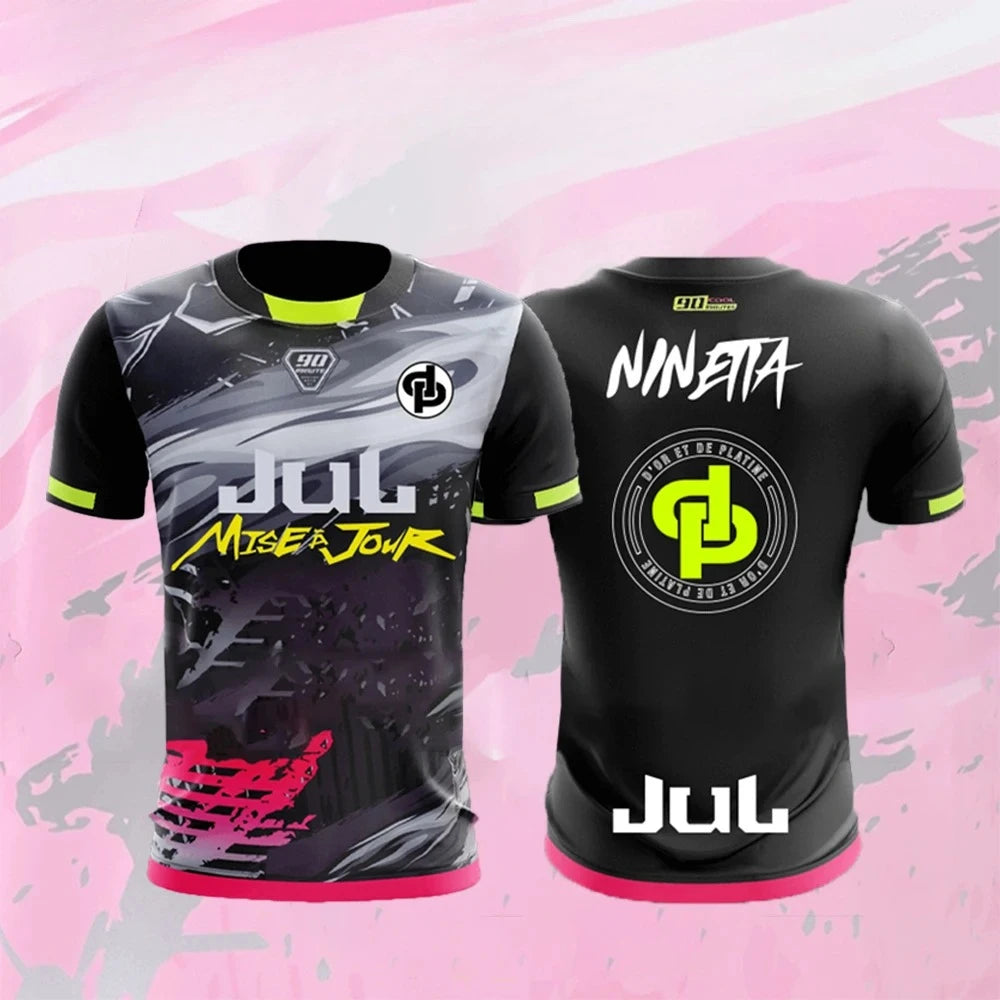 Nouveau maillot JUL T-shirt d'été pour jeunes, respirant et à séchage rapide, maillot de football unisexe pour l'entraînement.