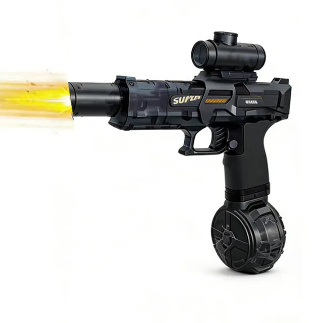 Pistolet à eau électrique pour enfants avec simulation de lutte contre les incendies, motif souris de glace LED, grande capacité, automatique et continu.